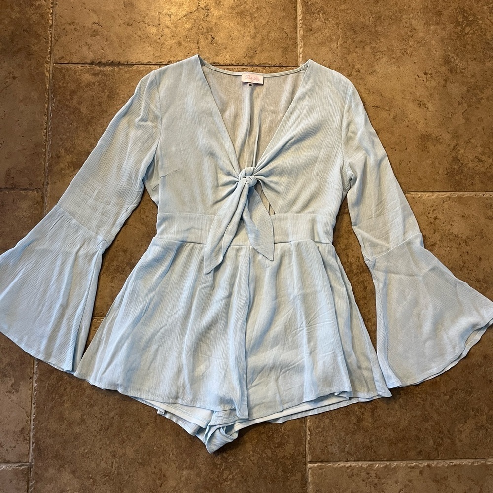 A Loving Heart Blue Dress Romper - Picture 7 of 8